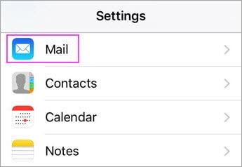 Device Settings > Mail