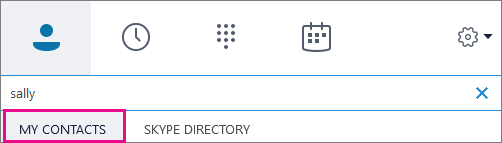 When My Contacts is highlighted, you can search your organization's address book.